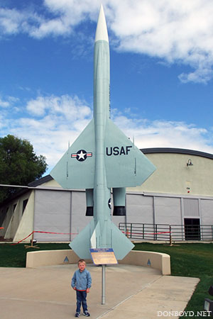 October 2010 - Kyler with a USAF Boeing F-99/IM-69/IM-99/CIM-10 Bomarc ground to air missile