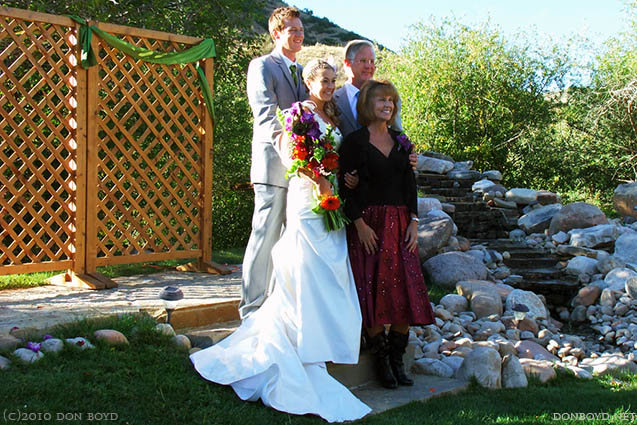 September - our niece Lisa Marie Criswell Law, Creed Law, Karens brother Jim and his wife Kathy at Lisas wedding in Utah