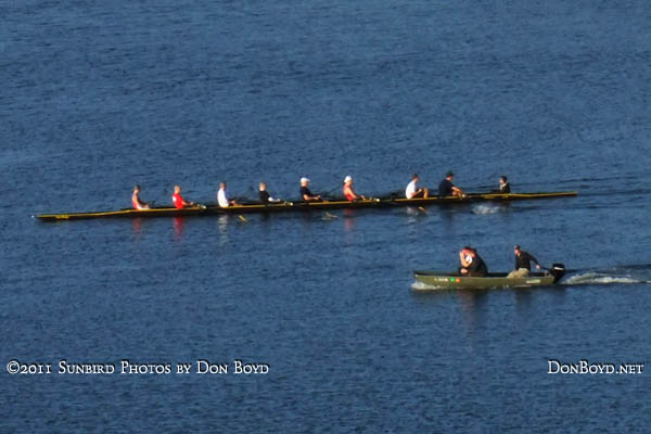 2011 - closeup of rowers on the Hillsborough River in downtown Tampa in the early morning (5571C)