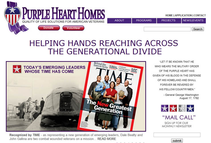 Link:  Support Purple Heart Homes to build handicap-accessible homes for veterans