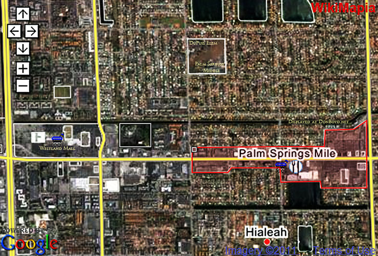 2011 - aerial view of Palm Springs Mile - where it is and where it isnt
