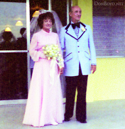 Late 1970s - my buddy Bobs father Fred Zimmerman and his bride at his wedding in Hialeah