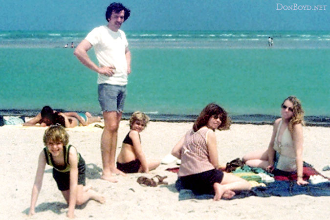 1976 - Danny, Jerry, Denise and Jill Griffis with J. Boyd at Cape Florida State Park