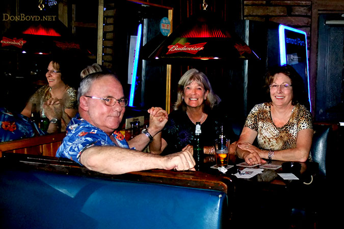 September 2012 - Don Boyd having good beers with Brenda Reiter and Linda Mitchell Grother at Brysons Irish Pub