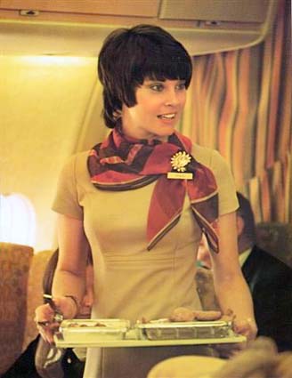 1970s - Cheryl, one of National Airlines beautiful flight attendants