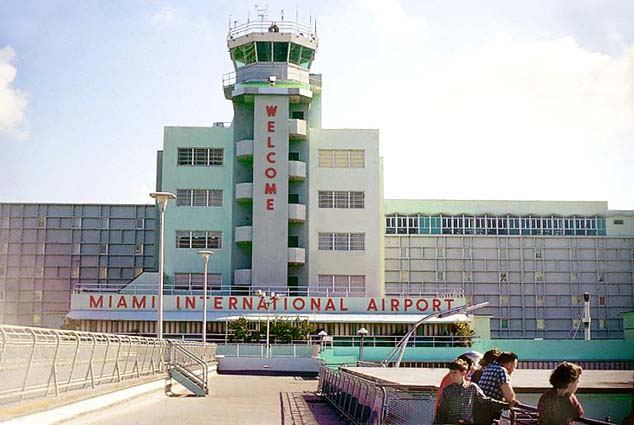 1967 - Miami International Airports tower #8 and terminal from Concourse 4s observation deck