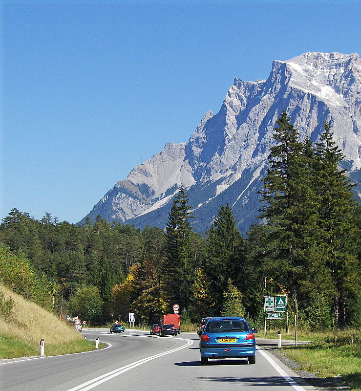 DRIVING ON THE FERNPASS . 1