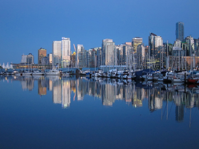 Downtown Vancouver skyline, as seen from Stanley Park