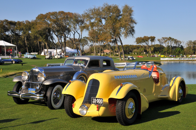 Best in Show winners of the 2011 Amelia Island Concours dElegance for street cars and Concours de Sport for competition cars