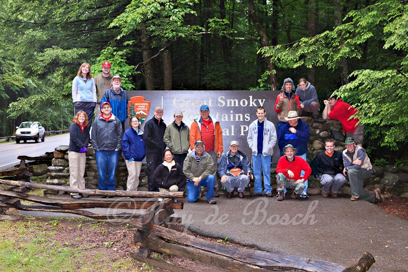 With new friends at the Great Smoky Mountains