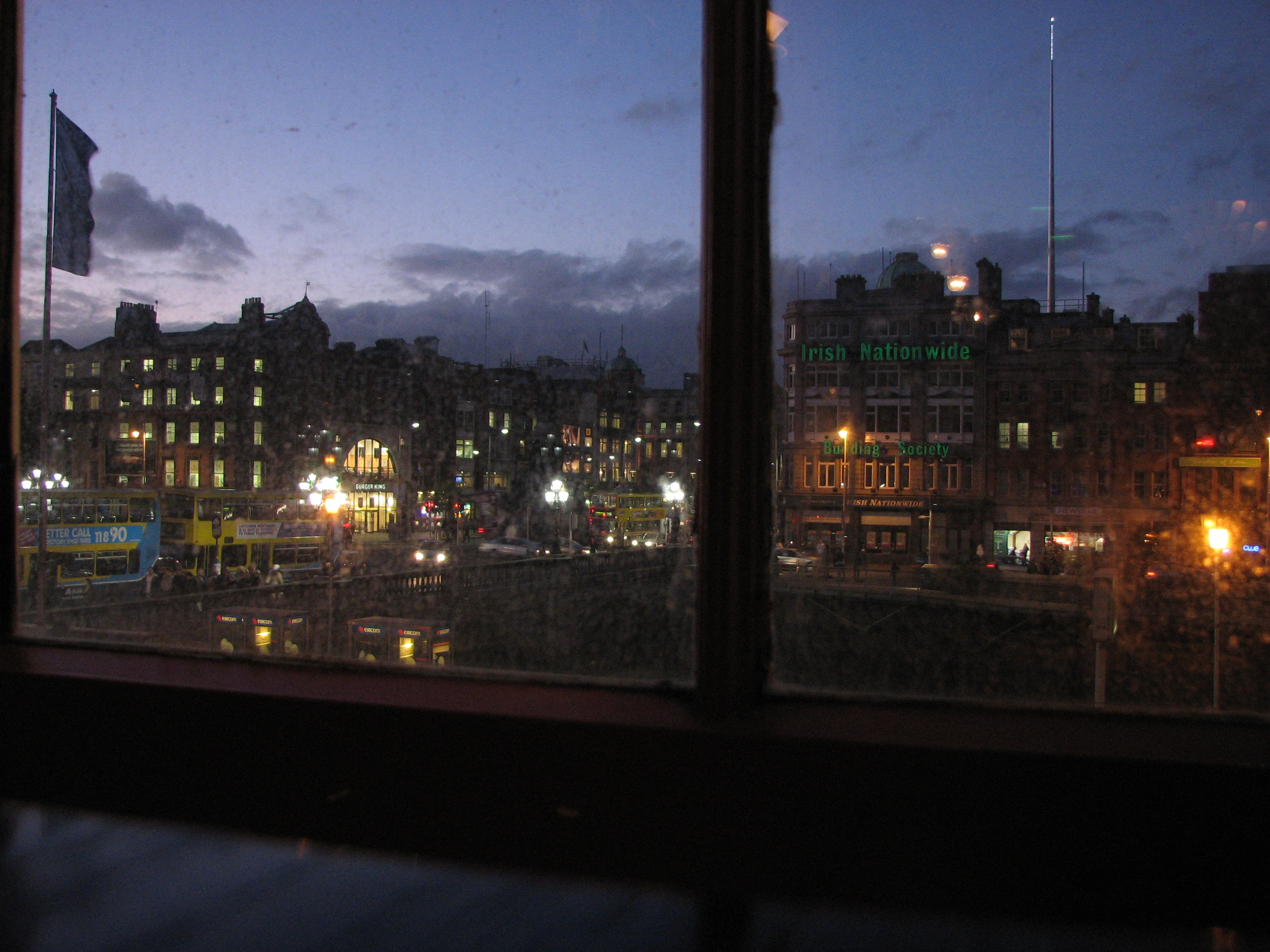Rainy View from Messrs McGuire, City Centre, Dublin