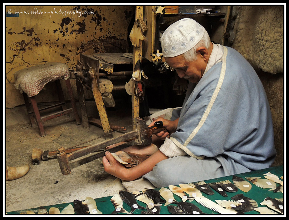 the comb maker at work