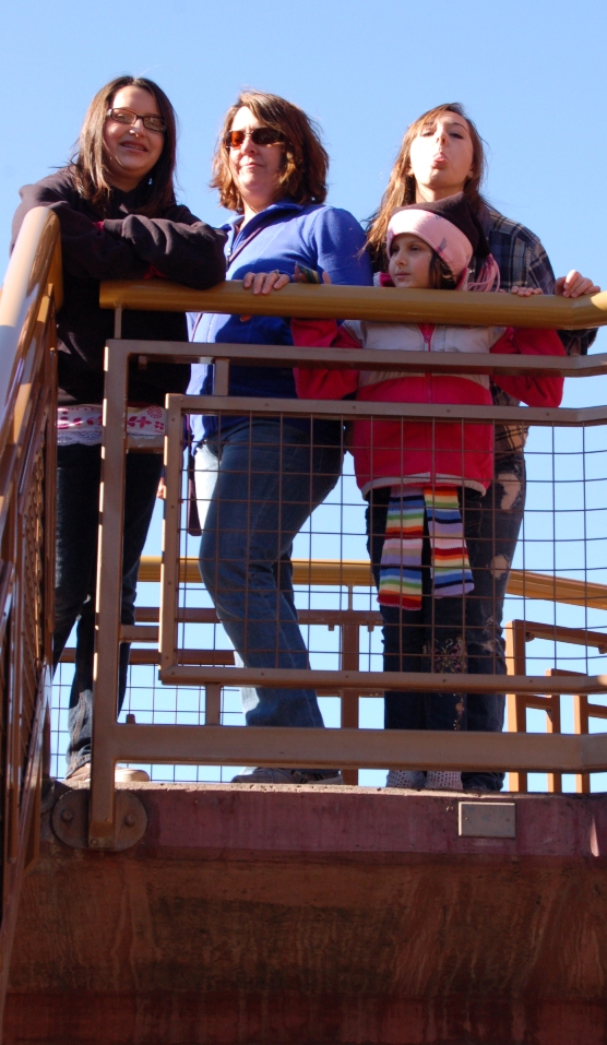 cropped girls looking down on me