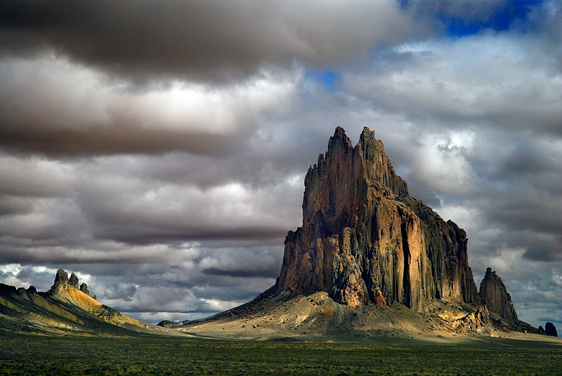 Shiprock and other Monoliths in the Desert