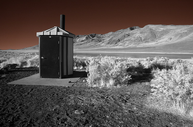 Scenic outhouse on Mann's Lake.