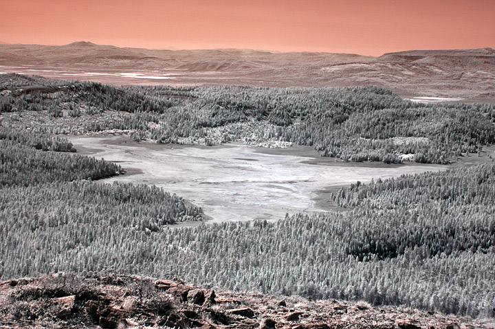 Looking south into California.