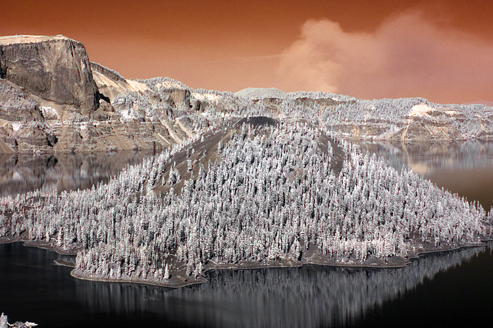 Crater Lake in Infrared