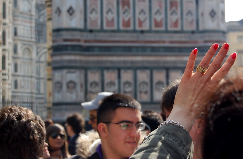 Florence -  Italy - Hands in the Cathedral square