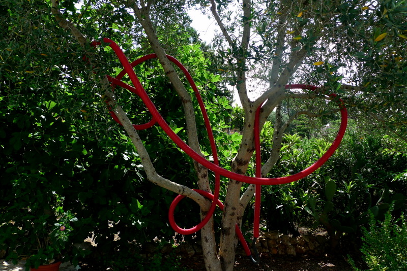 my sculpture with tubes and tree