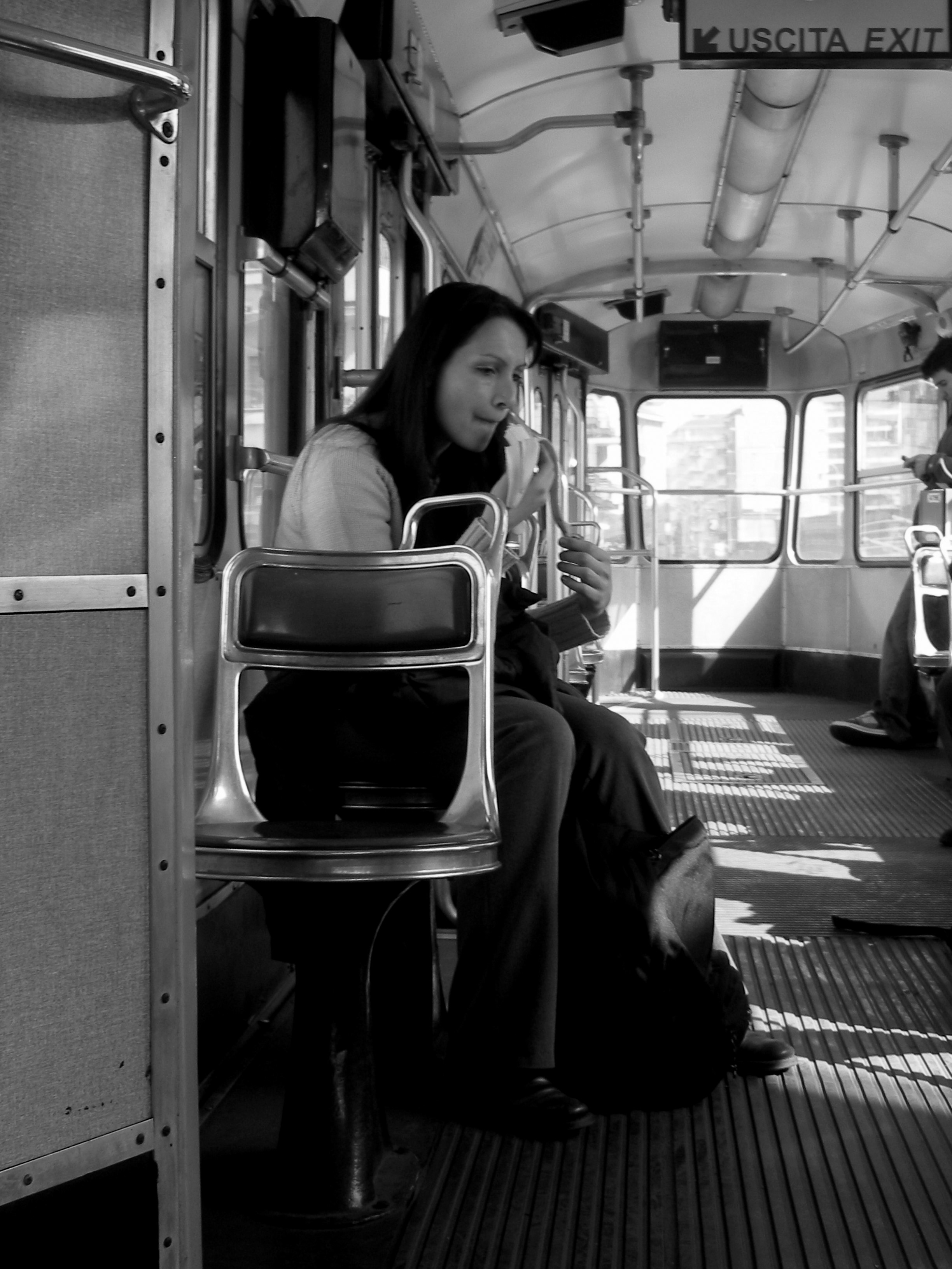 On tram