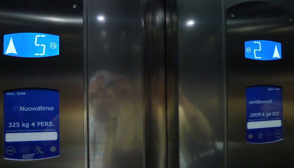 In my lift.....Contrast of images .... I can never remember which floor dress .....!!