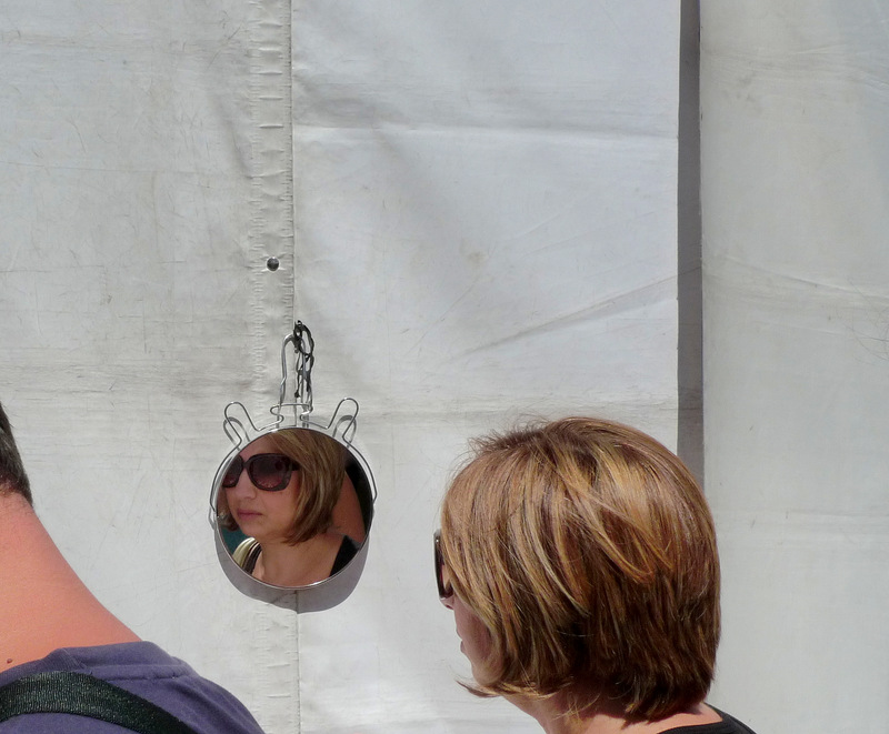 ....at the mirror