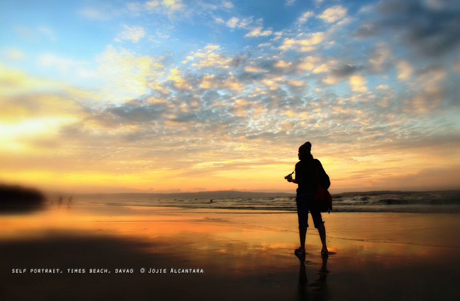 self portrait at times beach