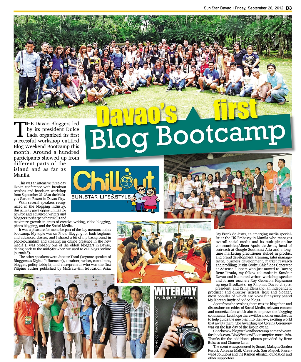 Davao Blog Weekend Bootcamp