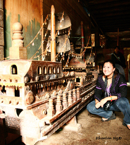 Me in boat carvers house in Marawi