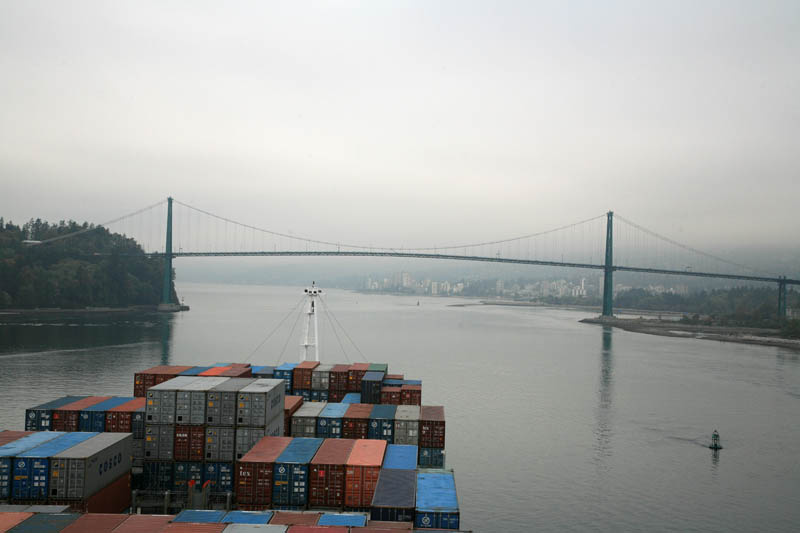 Approaching Lions Gate Bridge