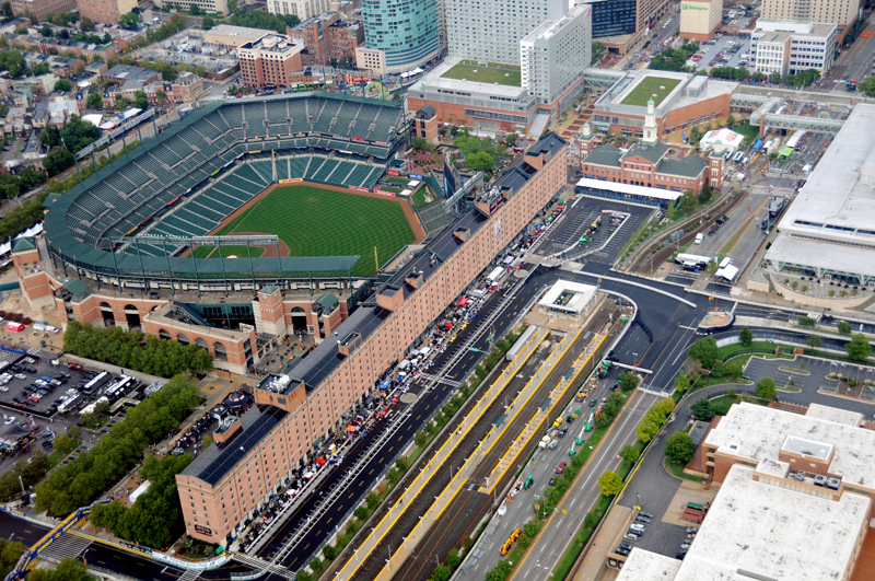 Baltimore - Oriole Park at Camden Yards with Pit Area for 2011 Grand Prix