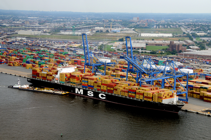 Container Ship loading