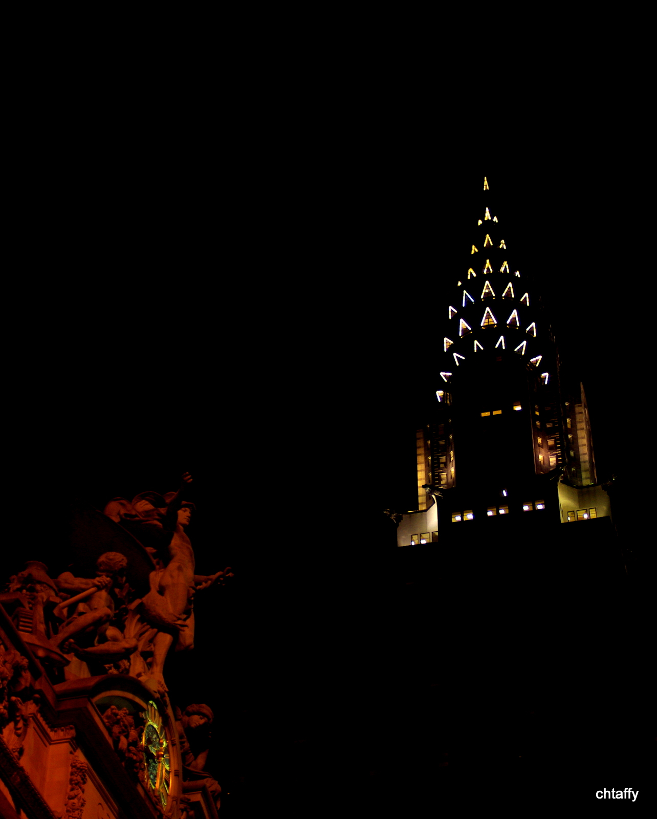 Chrysler at night