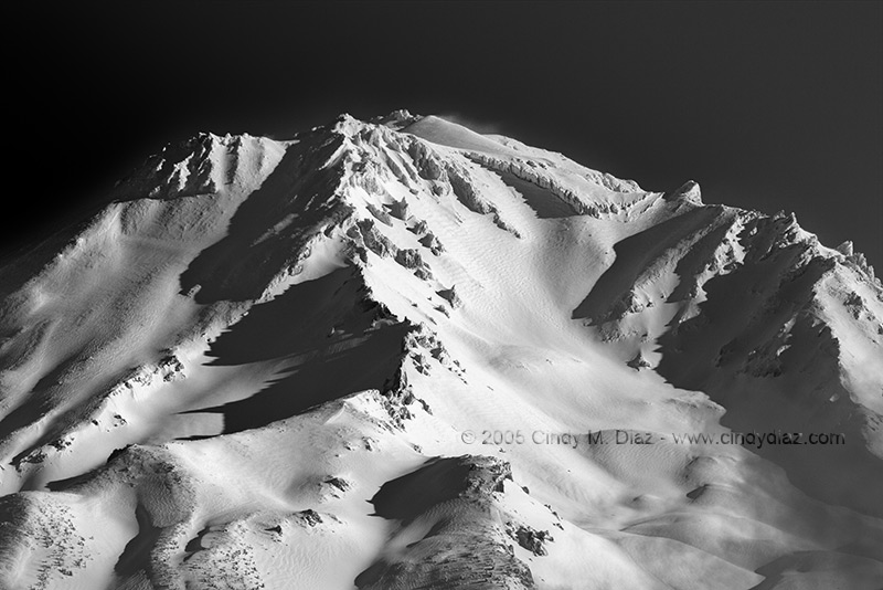 Shasta Morning - Shasta in B&W