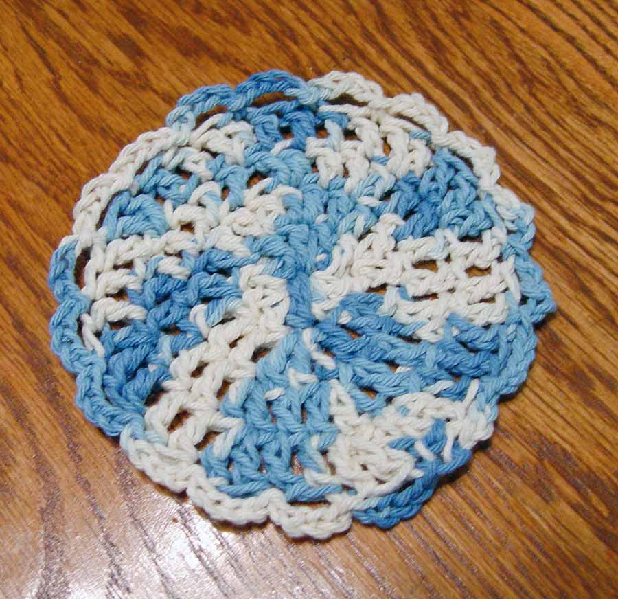 Crocheted drink coasters