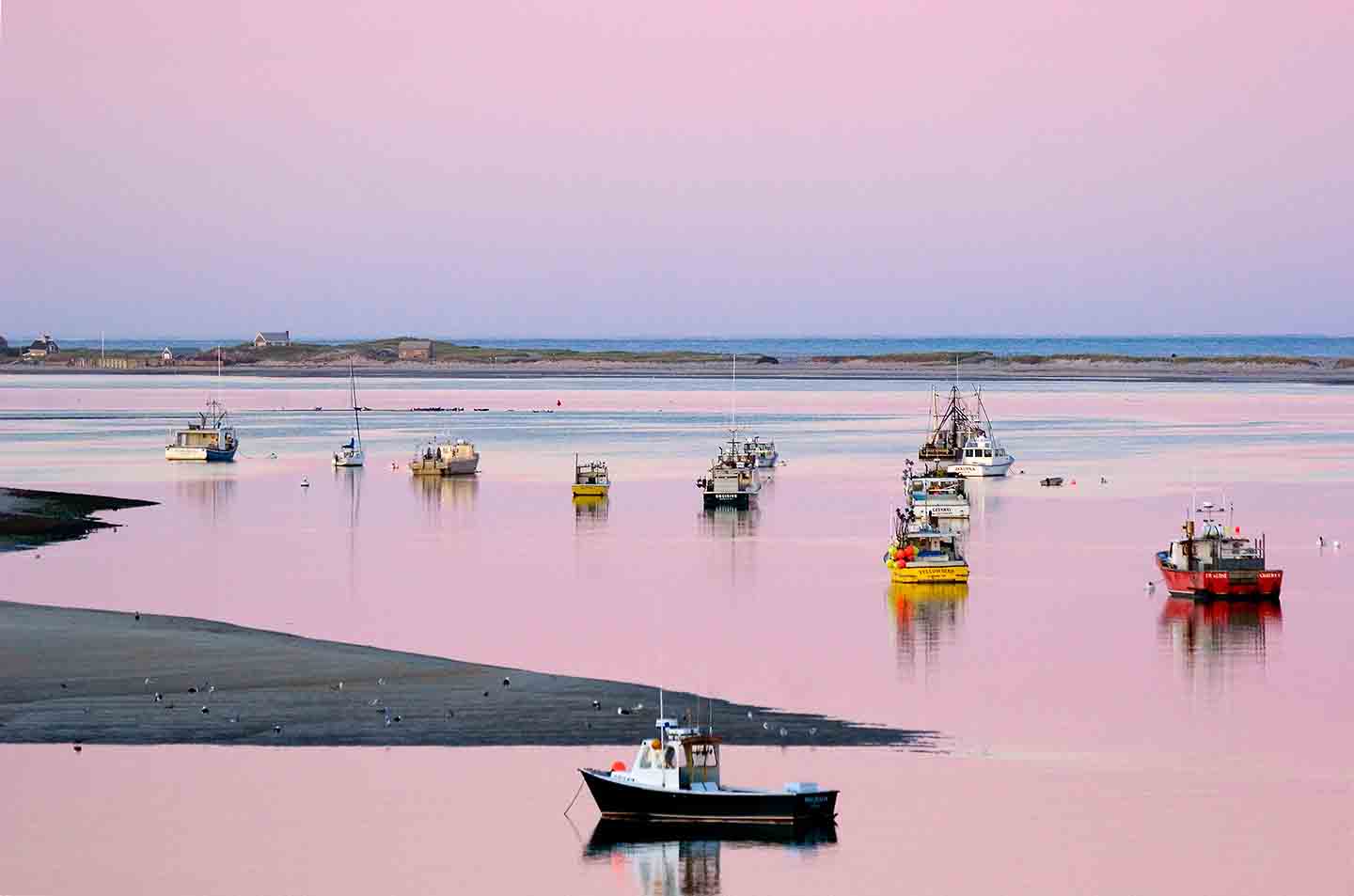 Sunset at Chatham Harbor, Chatham, MA.