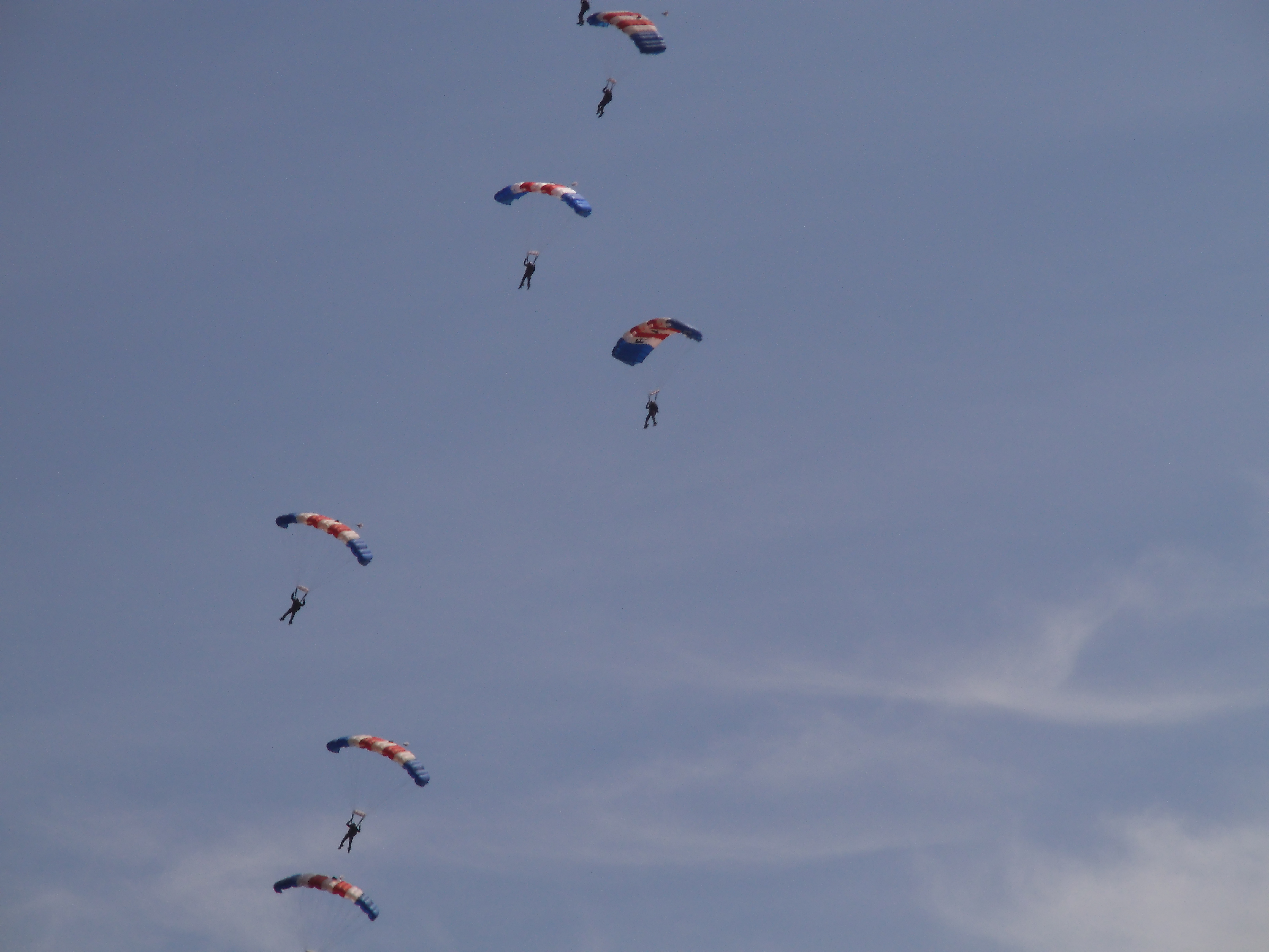 RAF Parachute Display Team after race ends