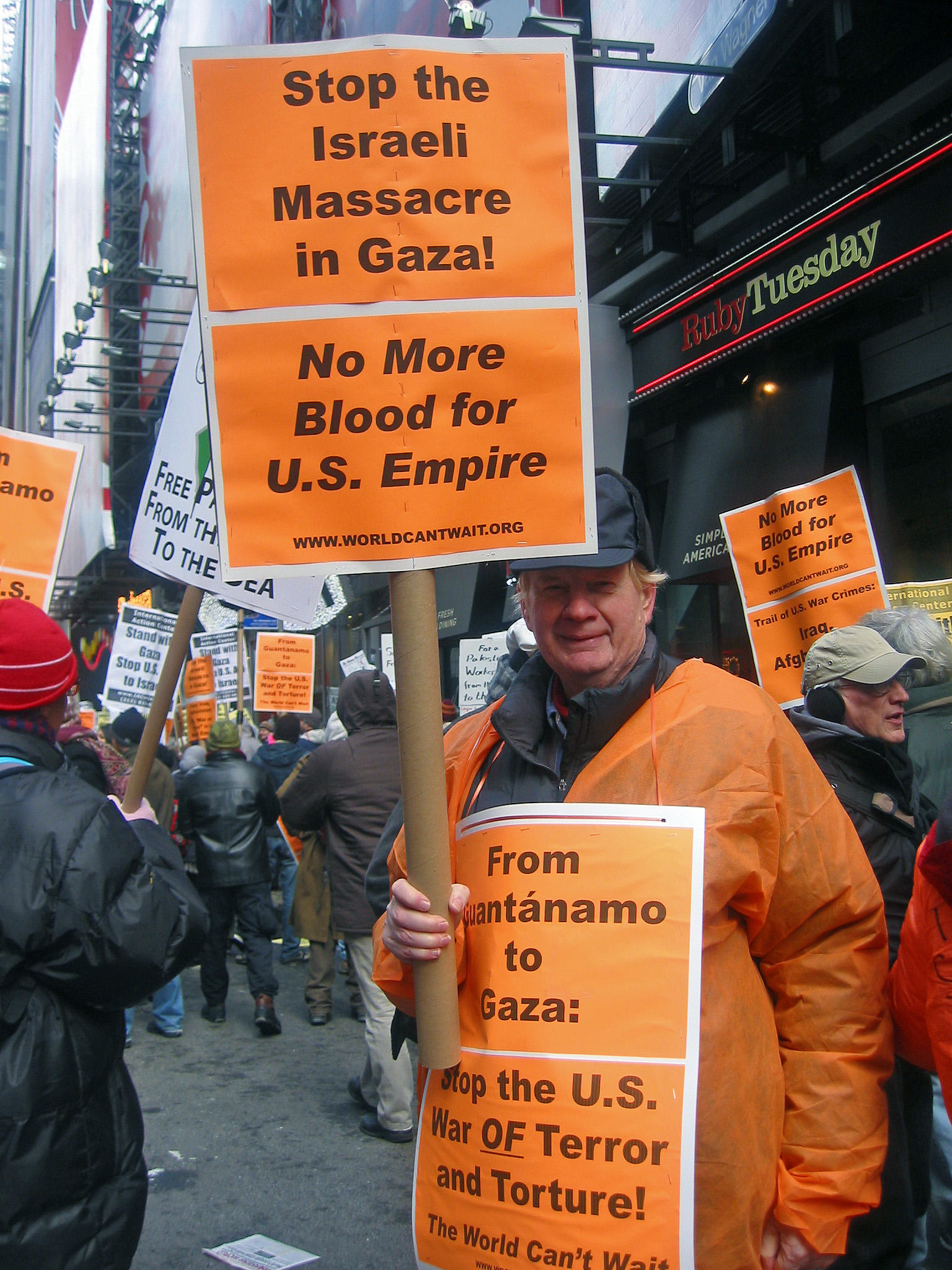 Protesting the Israeli Slaughter of the Gaza Population