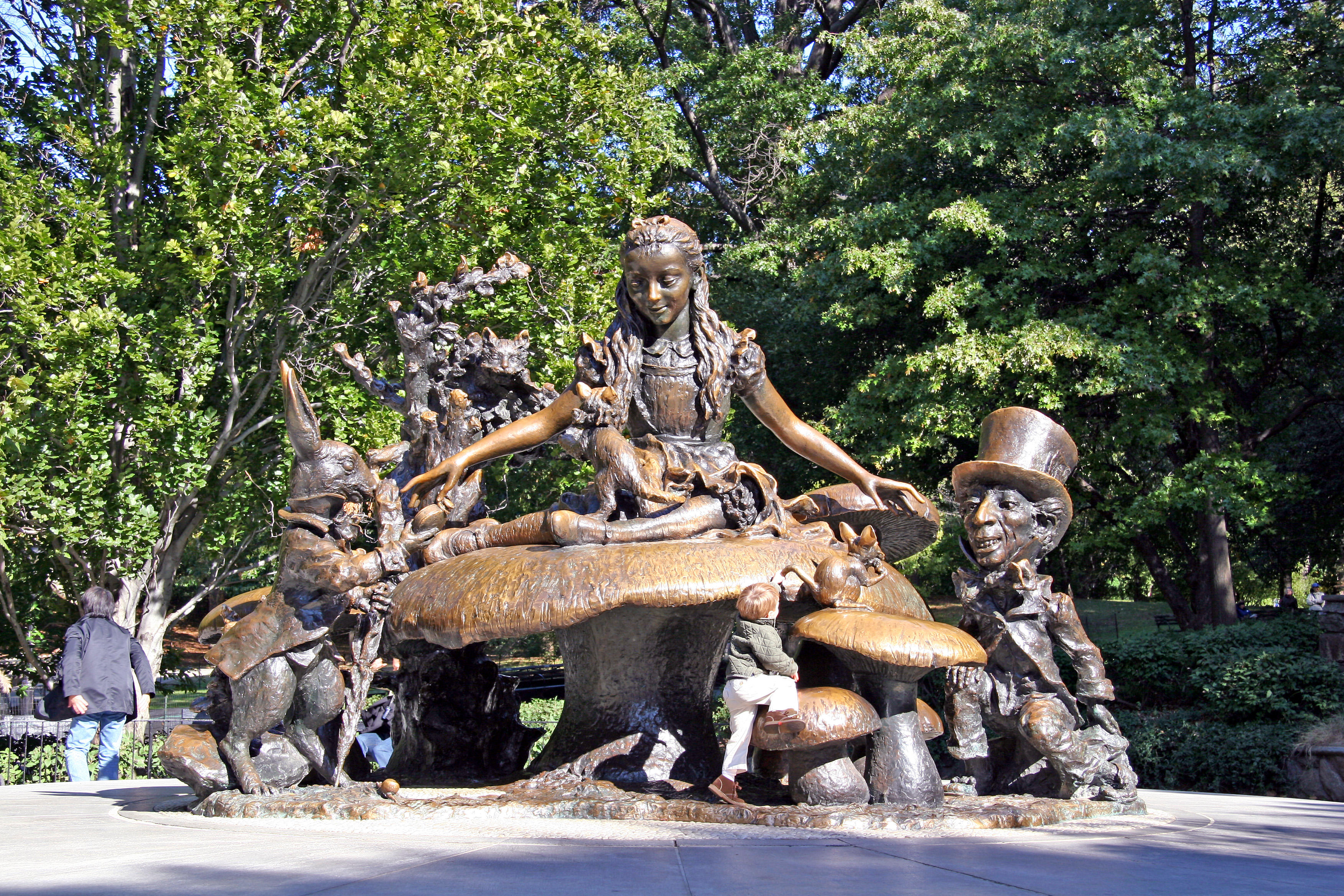 Young Boy Visiting Alice in Wonderland