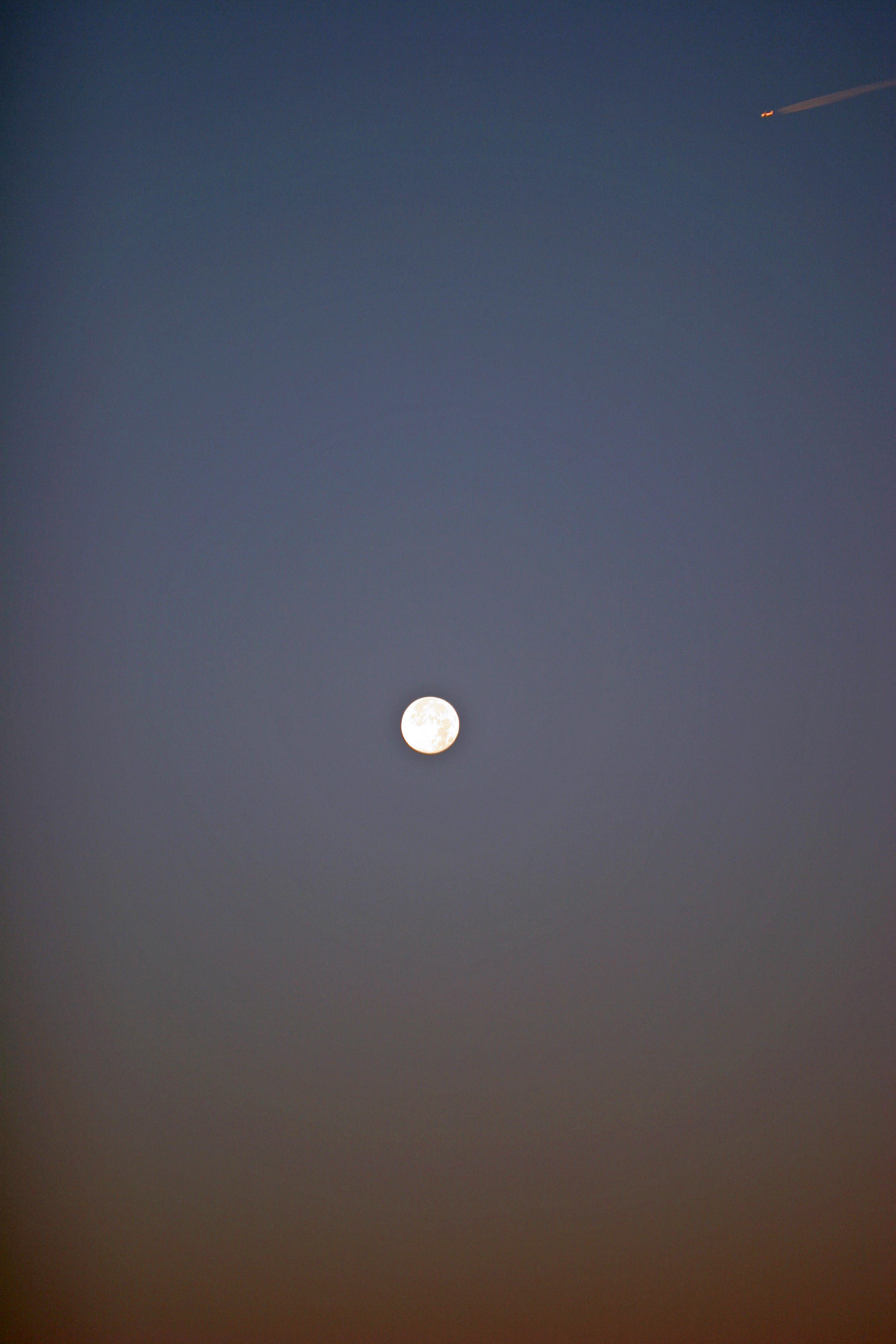 Flying Over the Moon at Sunrise