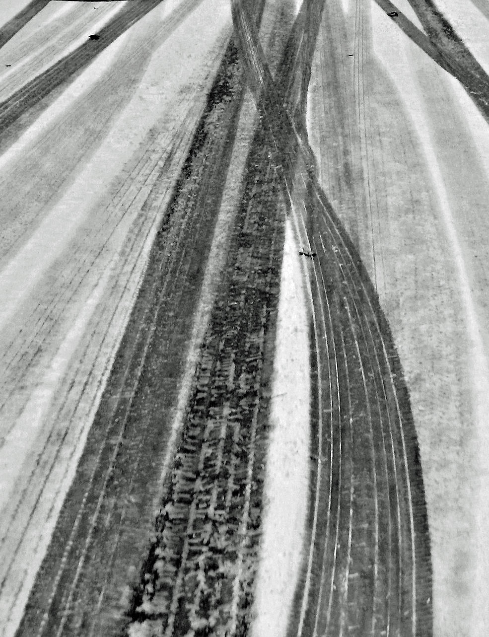 Tire Tracks - First Snow of the Season