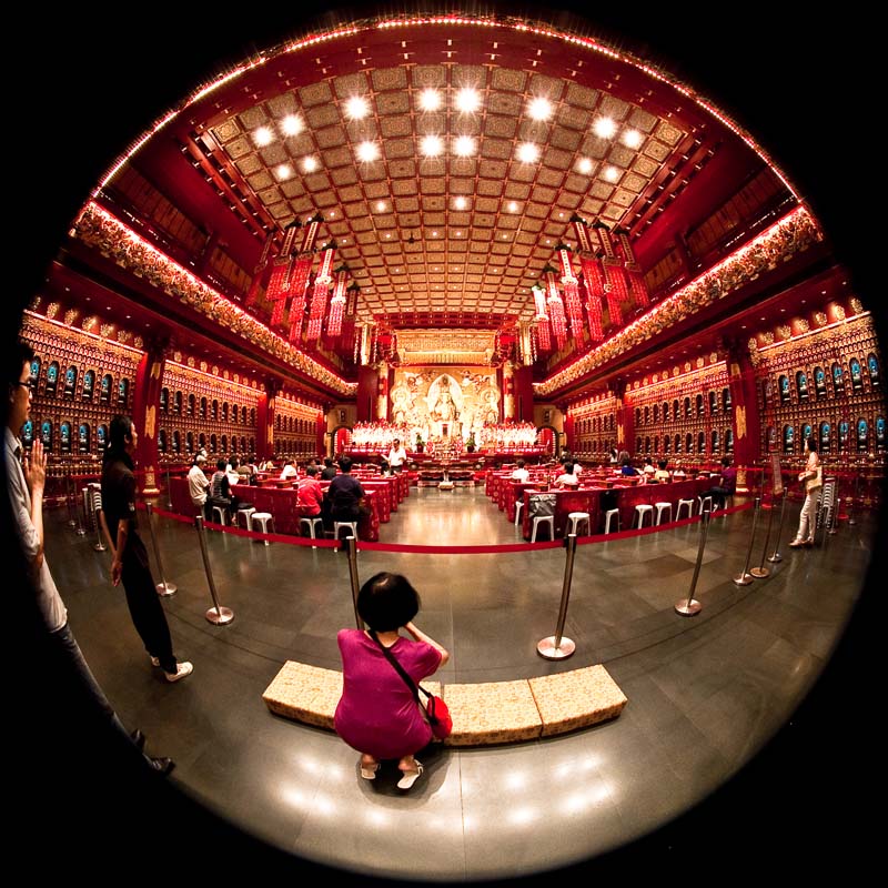 Inside Buddha Tooth Relic Temple