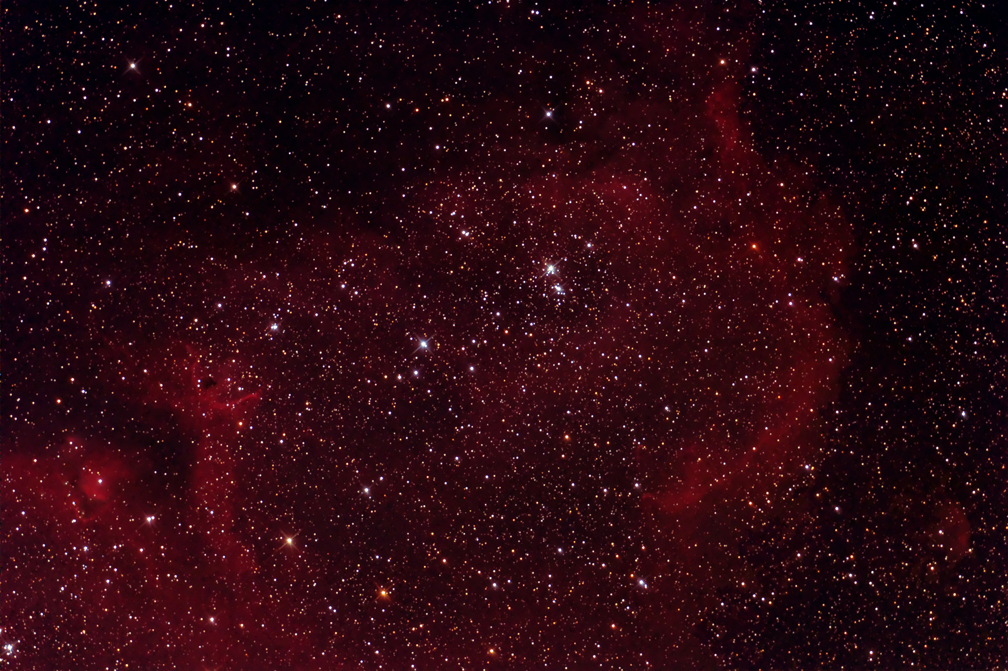 IC 1848, SH 2-199, LBN 667 Soul Nebula Body in Cassiopeia - 2000 pixels