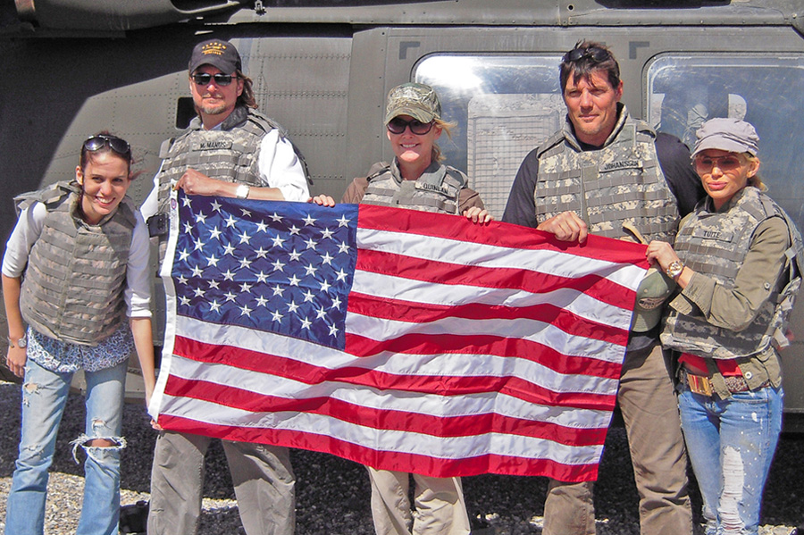 USO celebrities at a FOB.