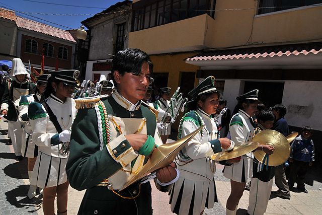 Marching band on the streets of Potosi