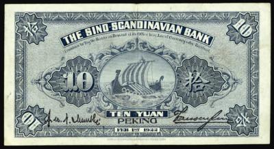 PEKING 10 Yuan Sino  Scandinavian Bank-ORIGINALLY ISSUED IN SUIYAN