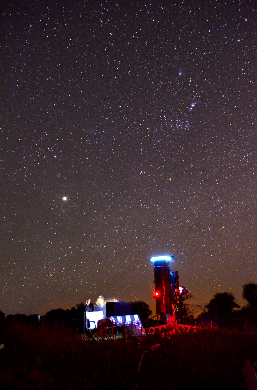 Taking flats under Orion and Jupiter