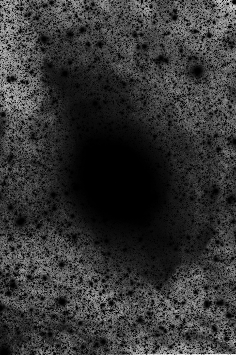 Ultra Deep Centaurus A - contrast enhanced Negative