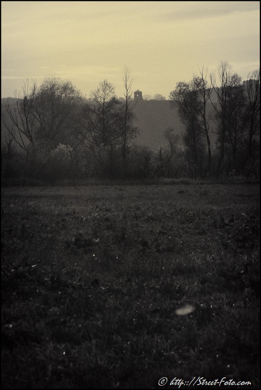 Old Tower from Kama rivers meadow