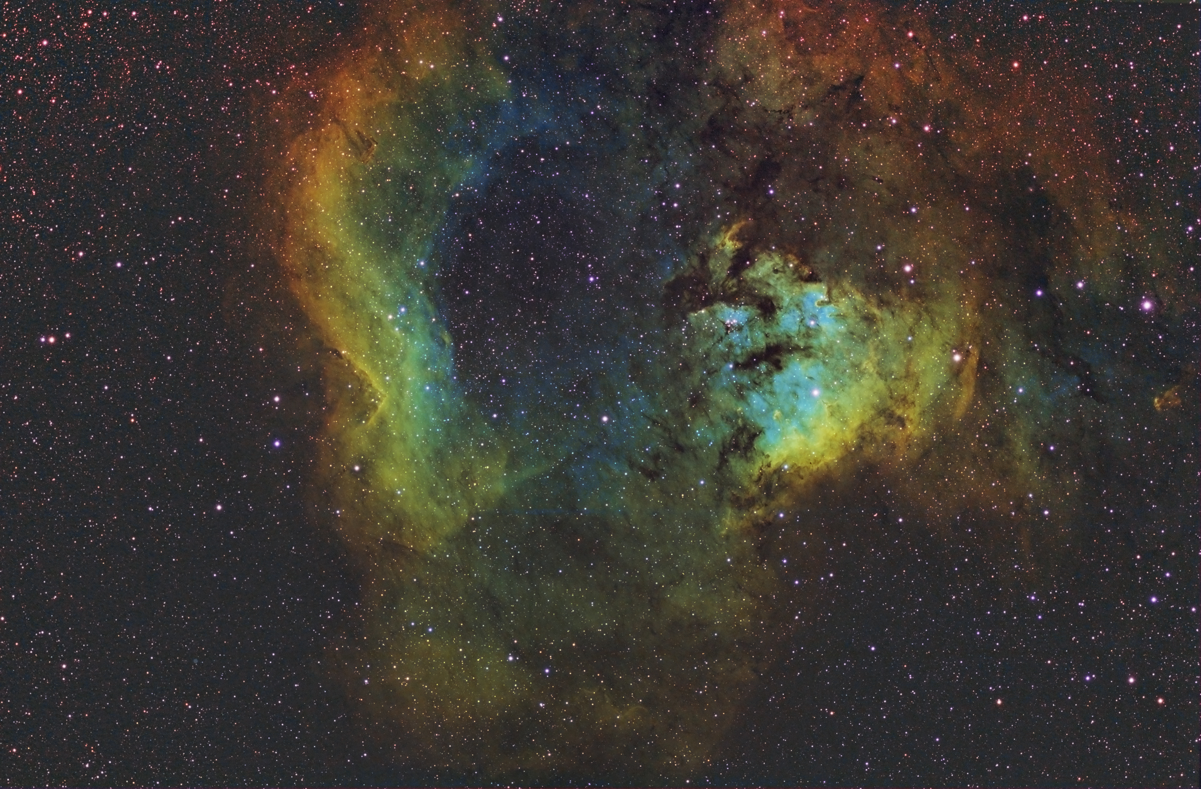 NGC7822/Ced214 in HST palette